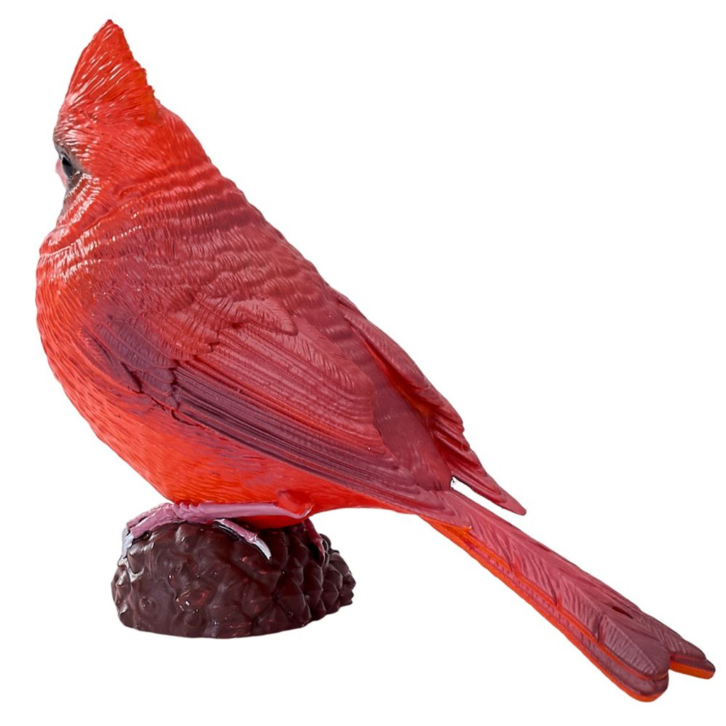 Mojo Red Cardinal bird figurine back details