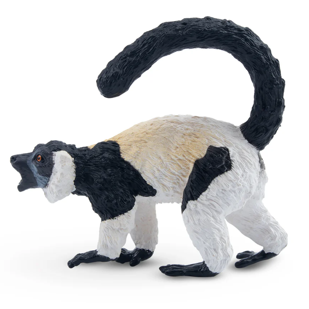 Toymany Black and White Ruffed Lemur