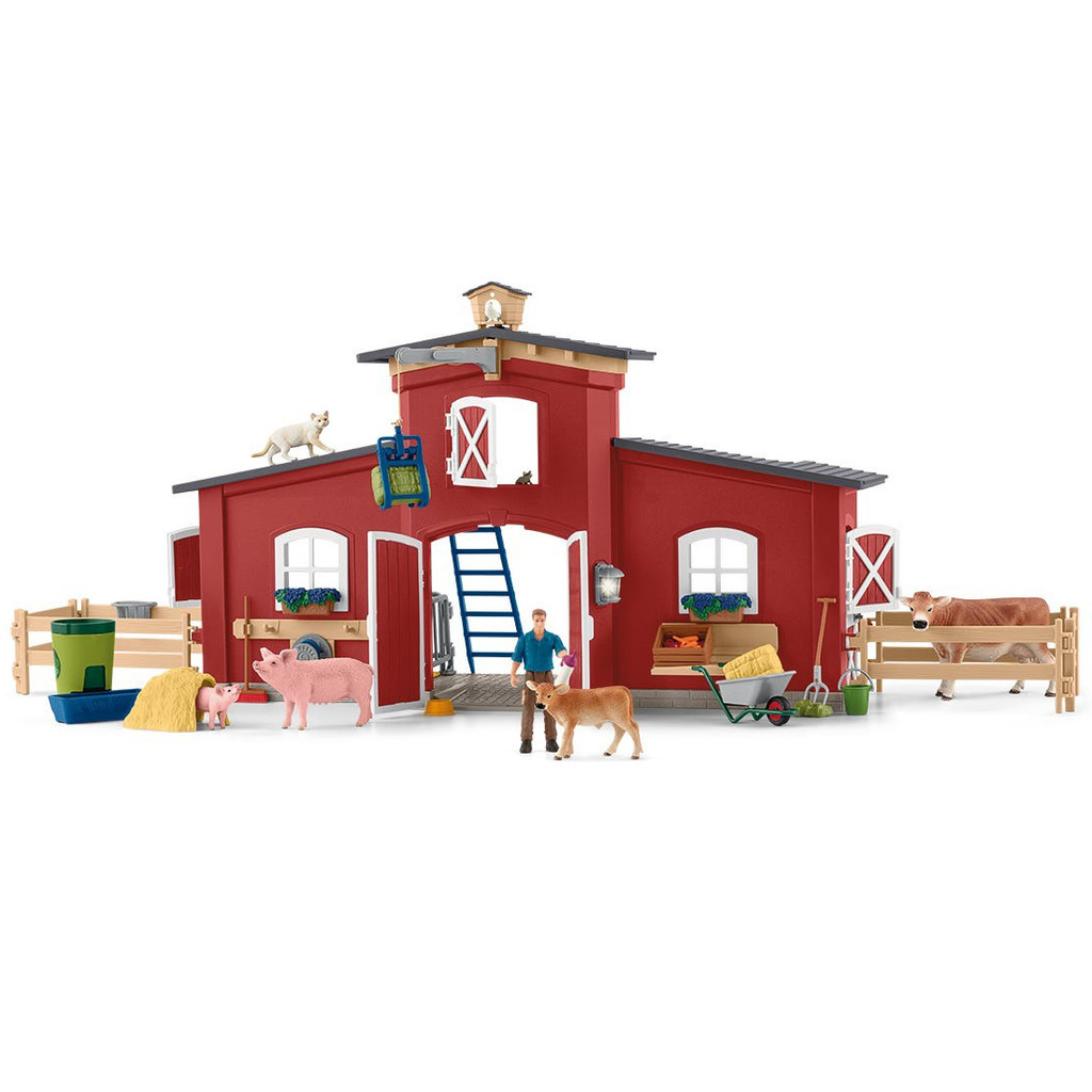 Schleich Red Barn with Animals and Accessories
