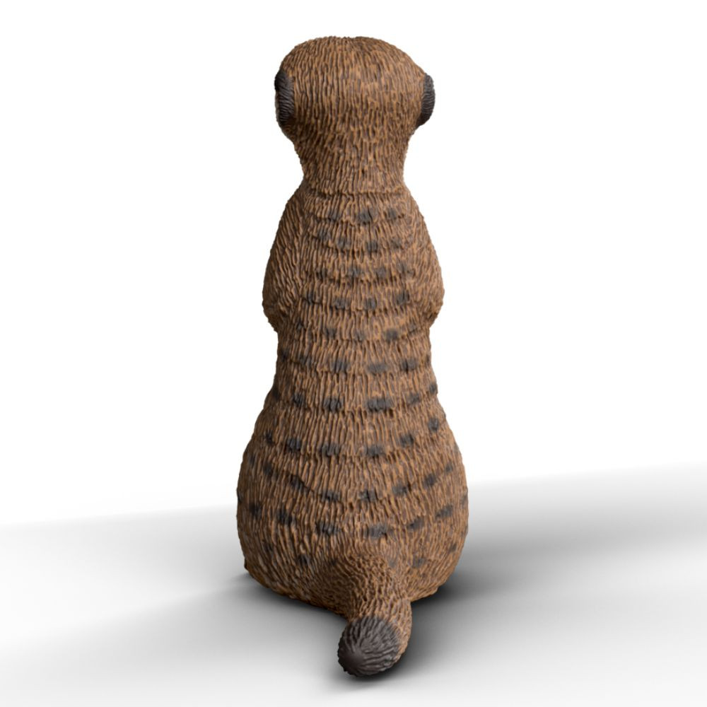 Schleich Meerkat sitting figurine back view