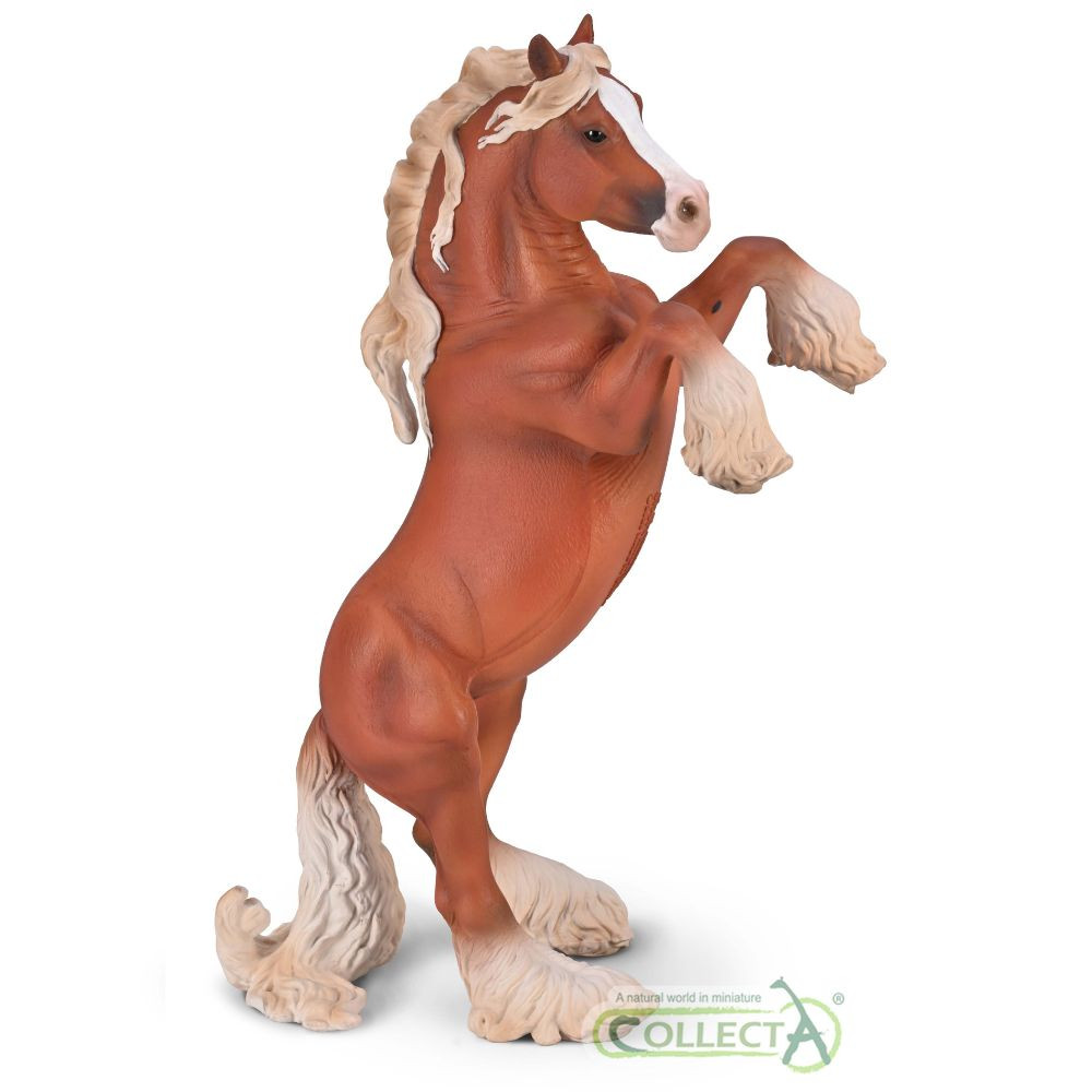 CollectA Gypsy Vanner Mare Rearing Chestnut Deluxe 1:12 Scale