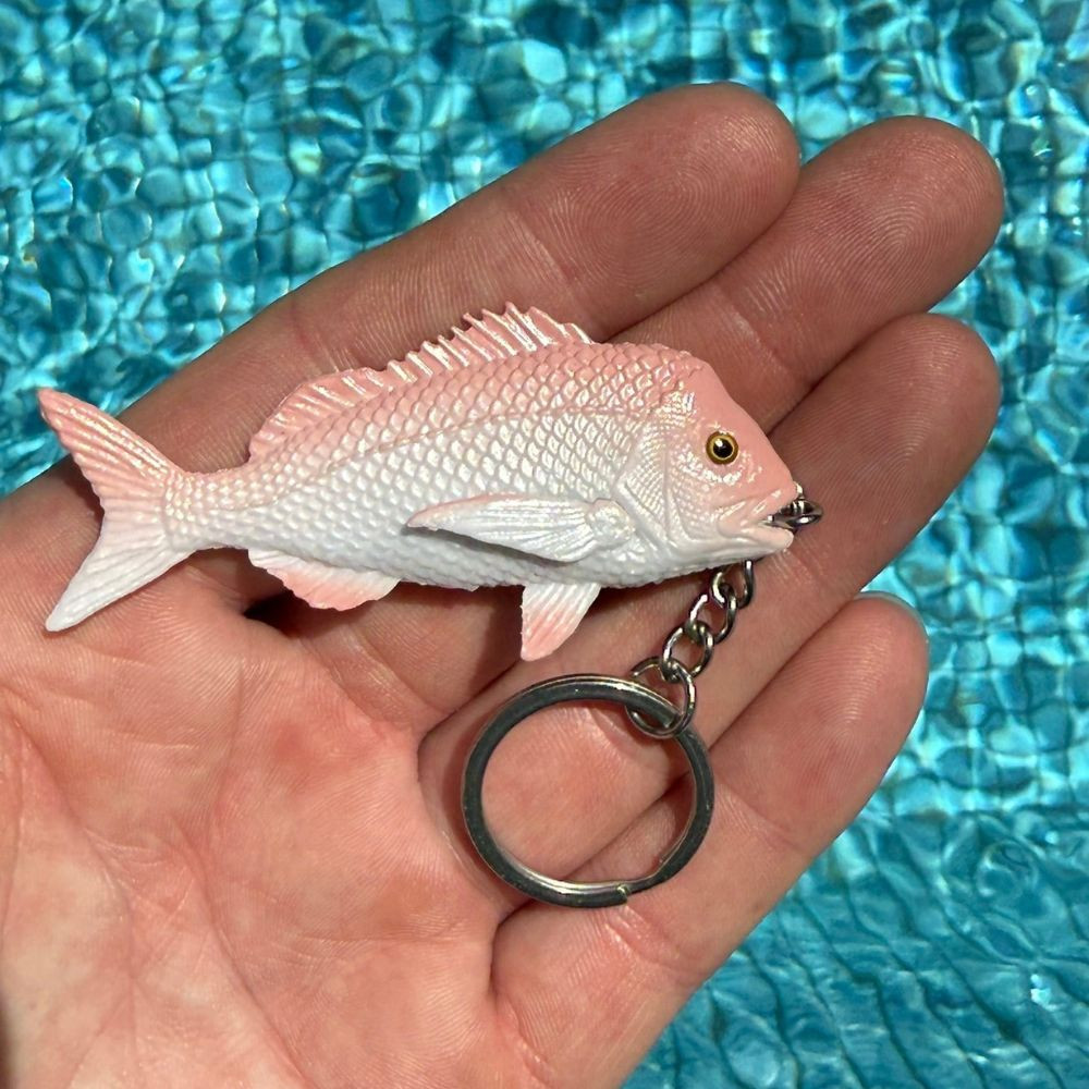 Mini Fish Snapper Keyring size in hand