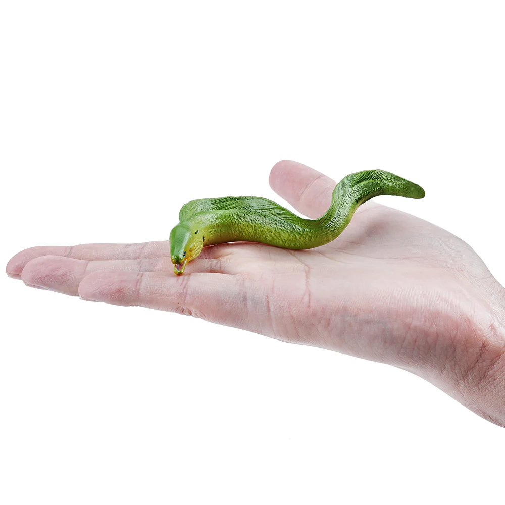 Toymany Green Moray Eel toy figurine size in hand