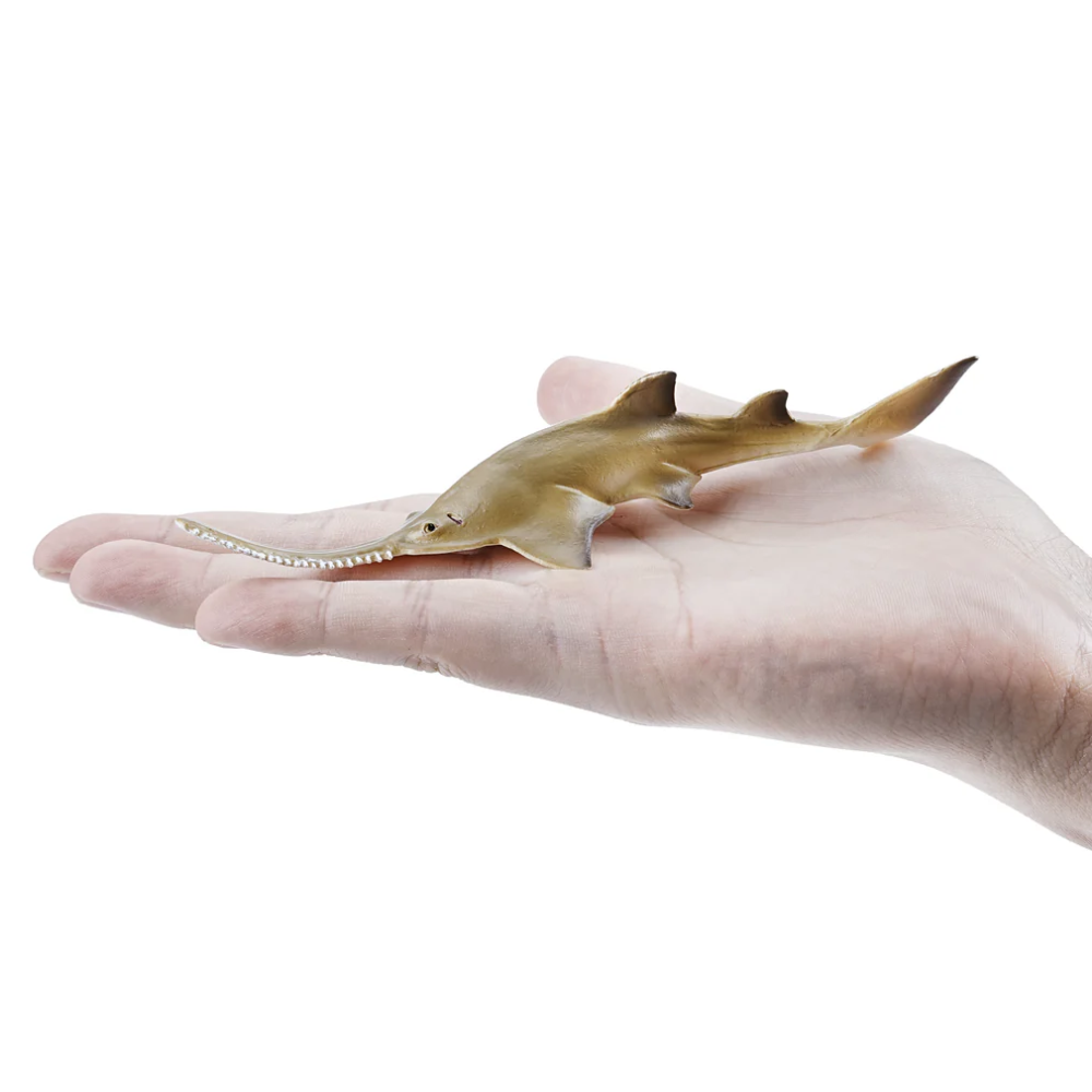 Toymany Smalltooth Sawfish Pup toy figurine size in hand