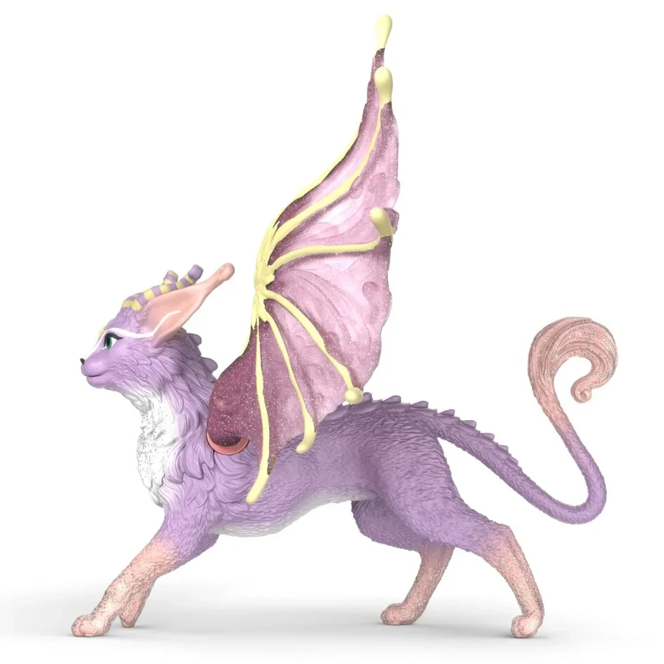 Schleich Winged Cat Dragon toy figurine side view
