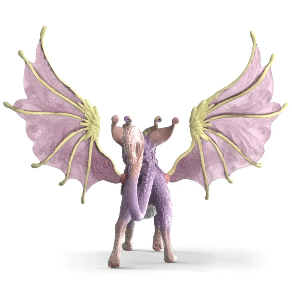 Schleich Winged Cat Dragon toy figurine back view