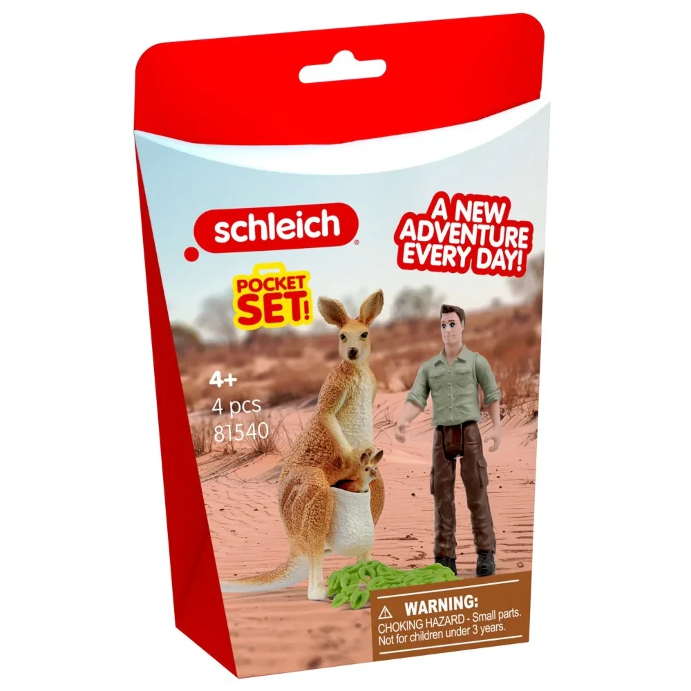 Schleich Pocket Set Kangaroo Tour With The Ranger pocket set