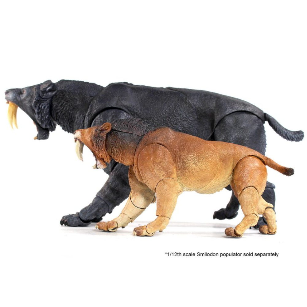 Creative Beast Smilodon Populator 1:18 Scale articulated prehistoric model with black smilodon sold separately