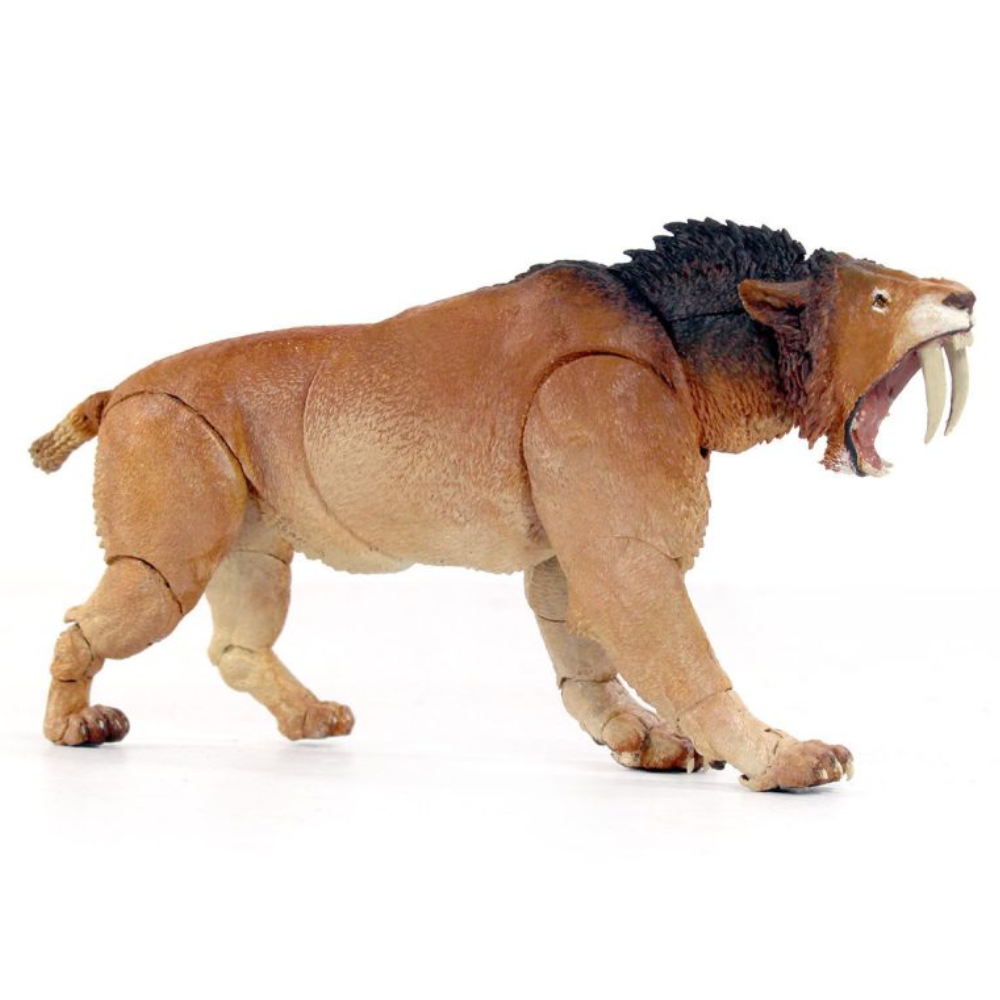 Creative Beast Smilodon Populator 1:18 Scale articulated prehistoric model side view