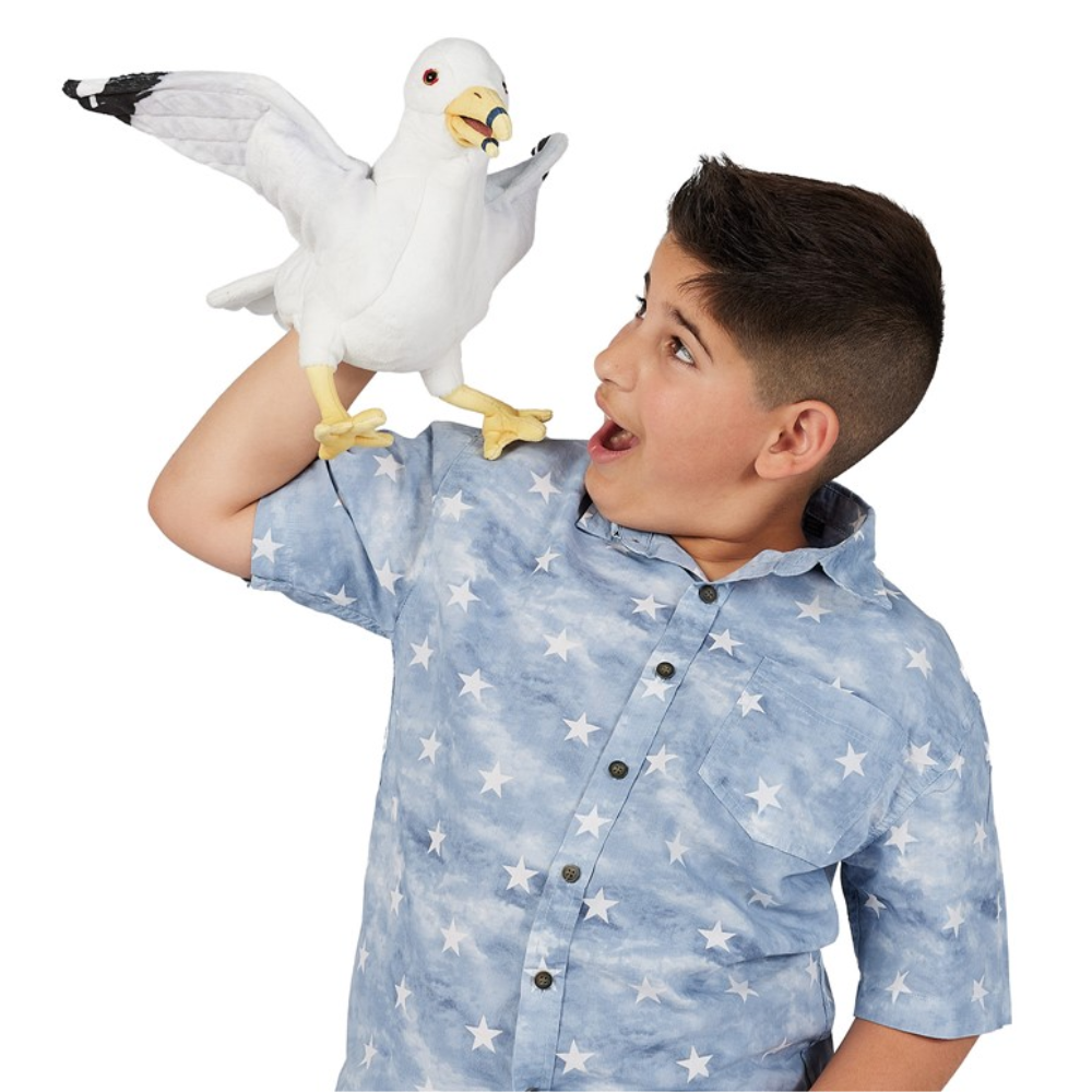 Folkmanis Seagull hand Puppet with child
