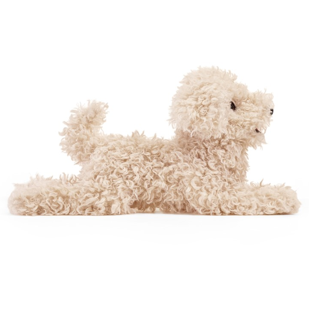 Folkmanis White Poodle Puppy Puppet side view