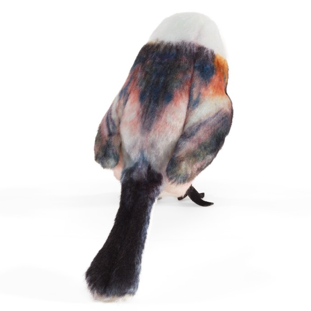 Folkmanis Mini Long-tailed Tit Finger Puppet back view