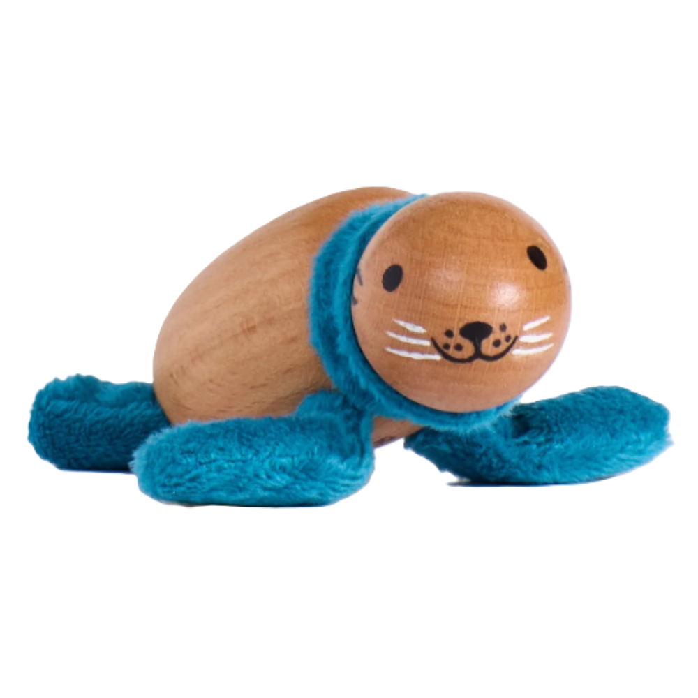 Anamalz Seal plush wooden toy