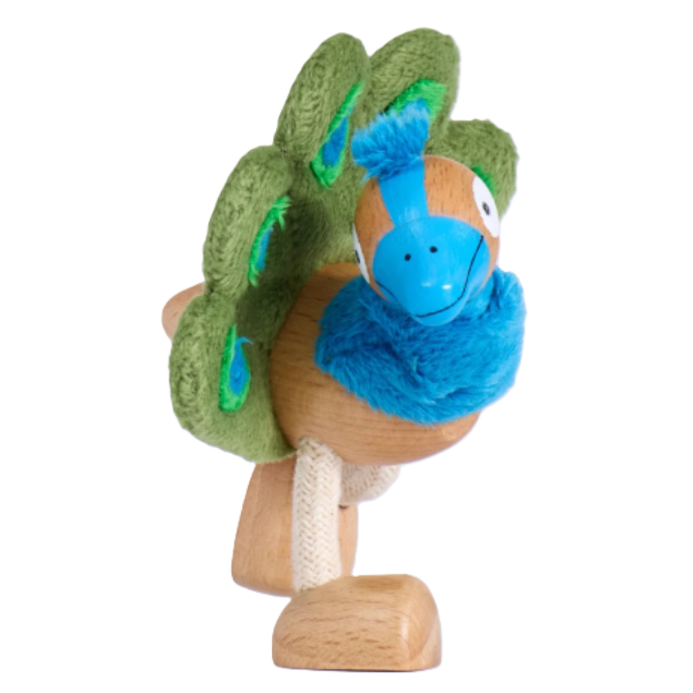 Anamalz Peacock wood toy posable