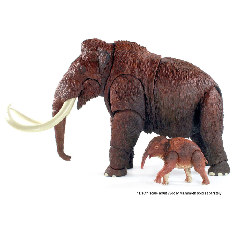 Creative Beast Woolly Mammoth 1:18 Scale articulated prehistoric model with baby sold separately