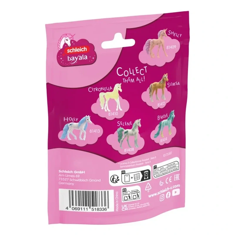 Schleich Collectible Unicorn Rosabel S8 packaging back