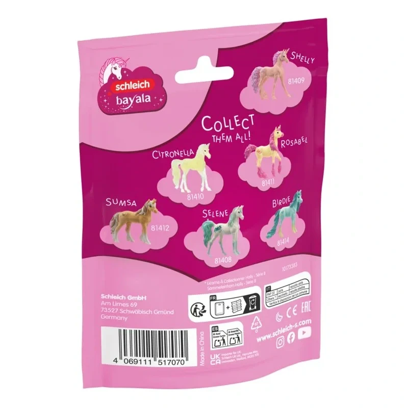 Schleich Collectible Unicorn Holly S8 packaging back