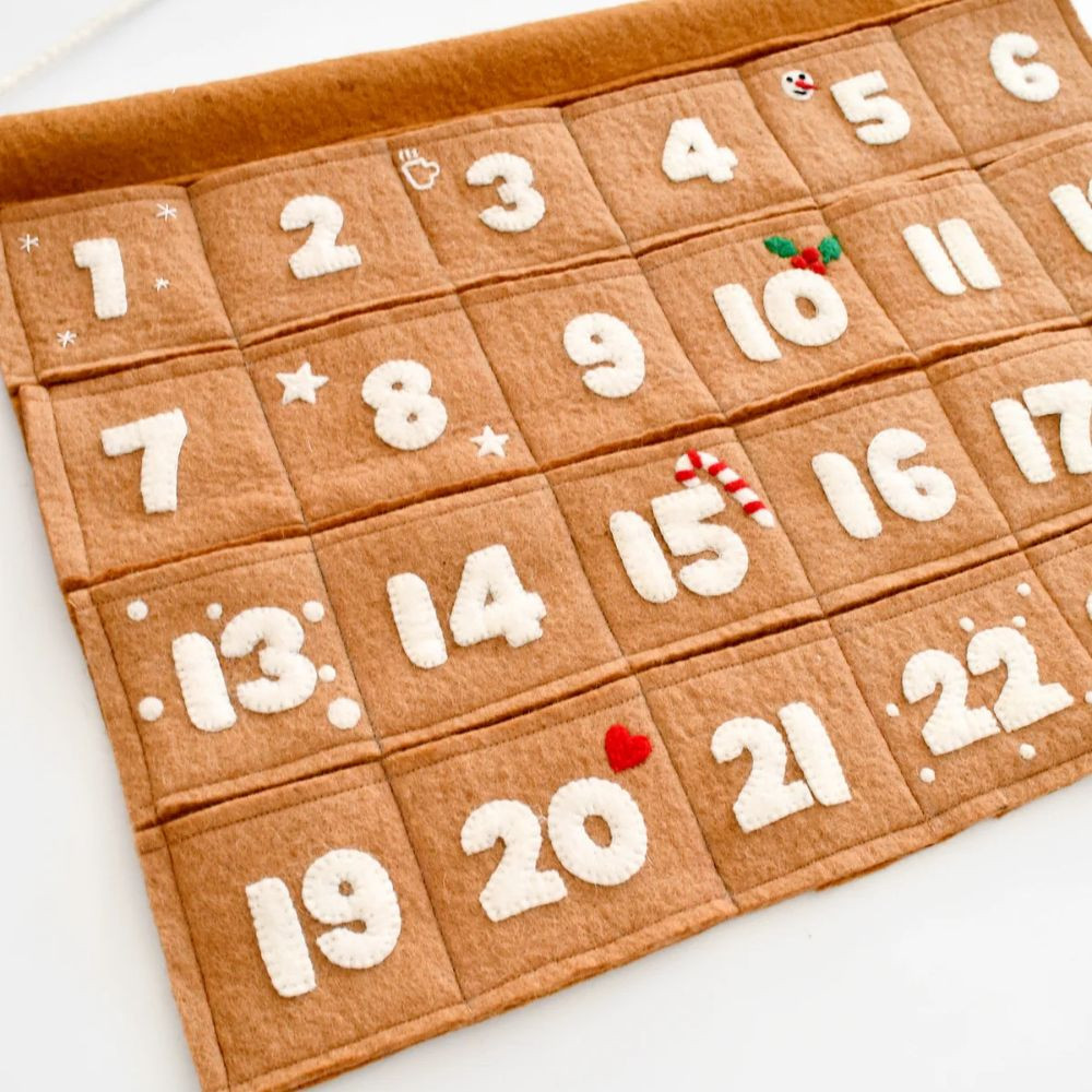 Tara Treasures Felt Christmas Advent Calendar closeup