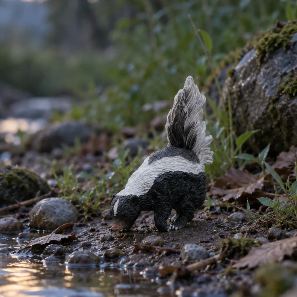Toymany Striped Skunk toy figurine lifestyle