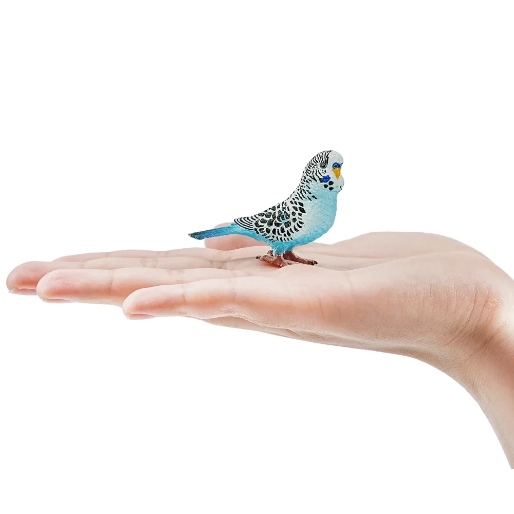 Toymany Blue Budgerigar toy figurine size in hand