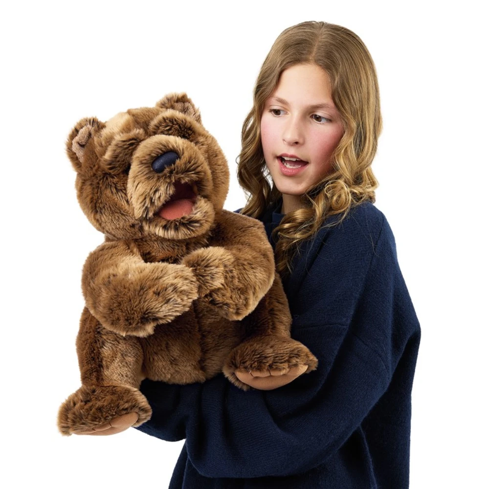 Folkmanis Big Bear Puppet size with child