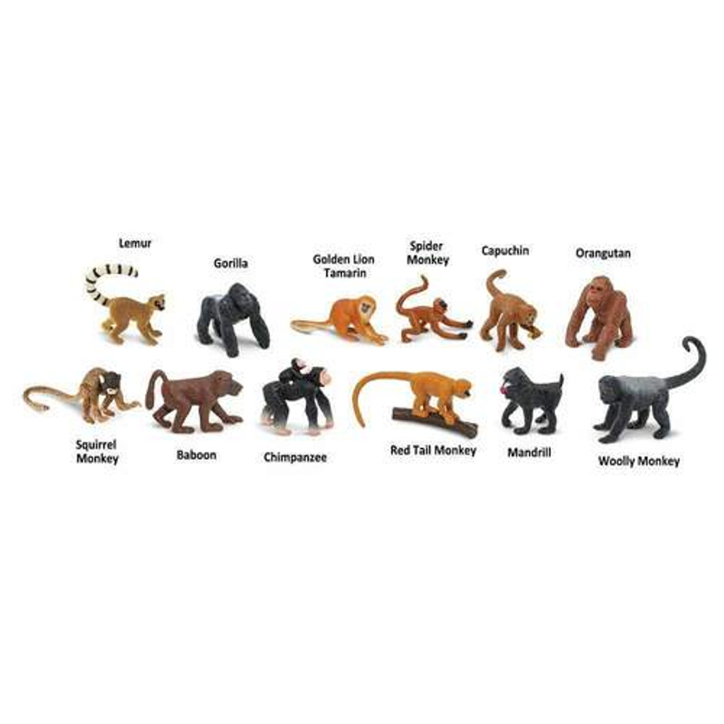 Safari Ltd Monkeys & Ape mini toy figurines