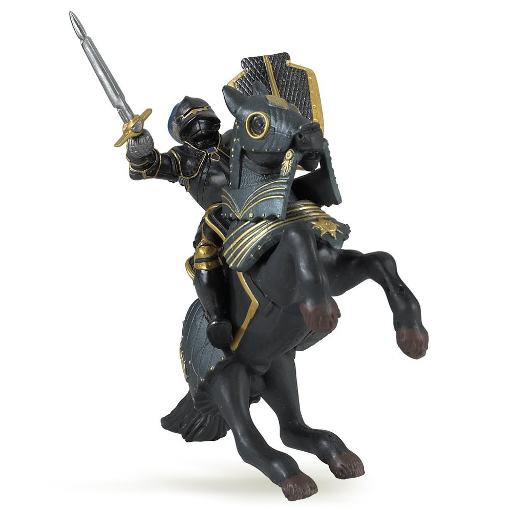 Papo Armoured Knight Black Horse with knight (sold separately)