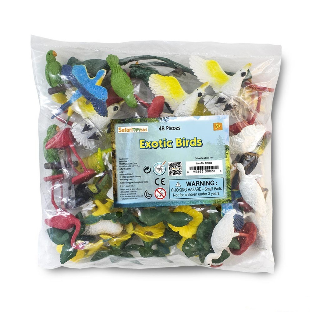 Safari Ltd Exotic Birds Bulk Bag 48pc