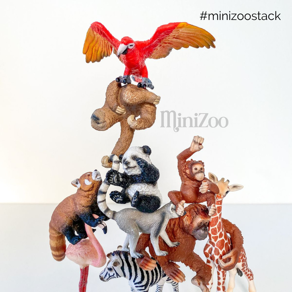 Schleich sloth in MiniZoo stack. All animals sold separately.