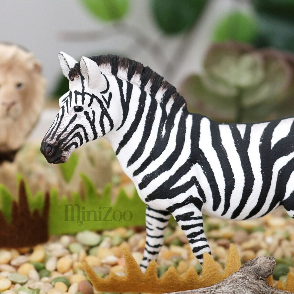 Realistic Zebra toy model by Schleich at MiniZoo