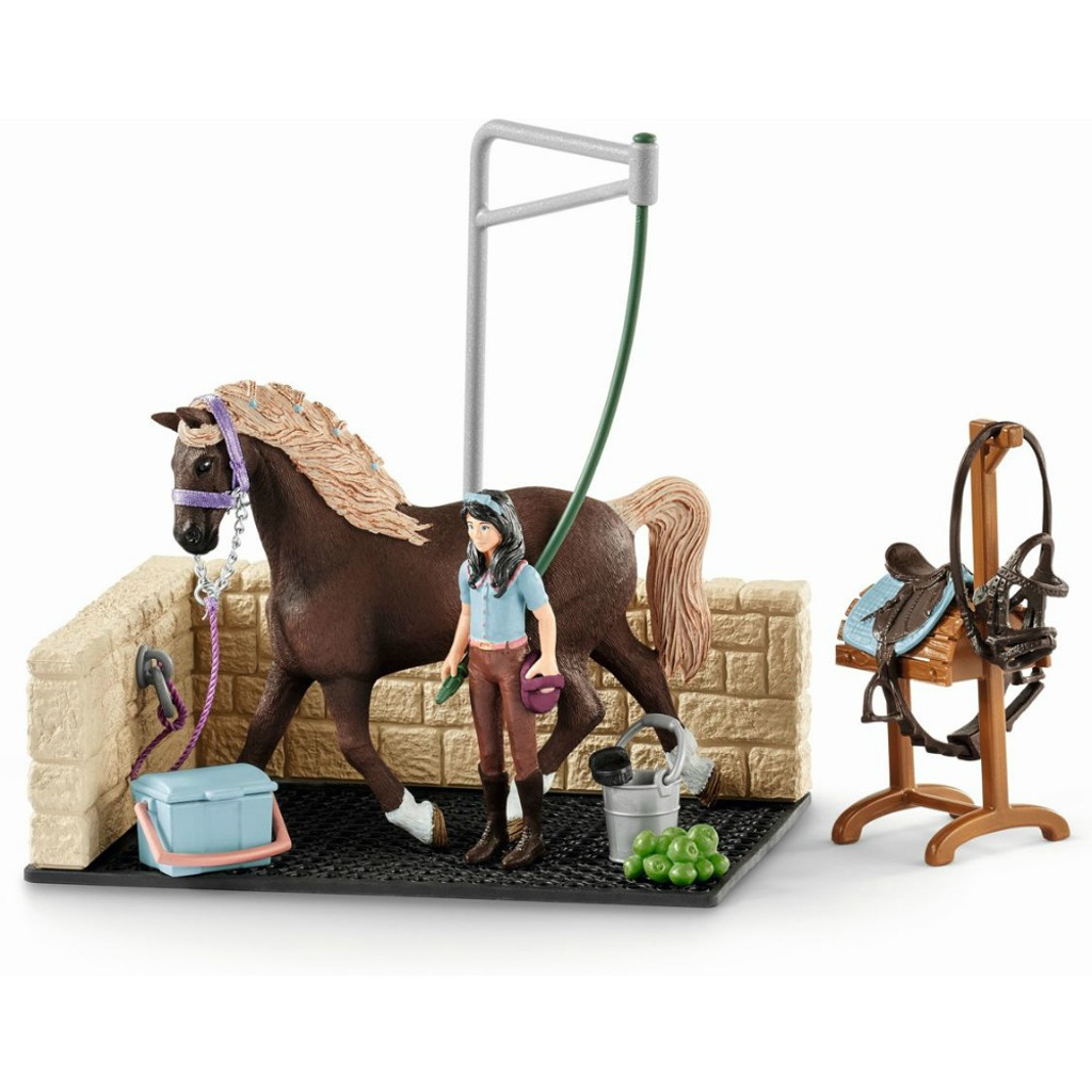 Schleich Horse Club Washing Area with Emily & Luna