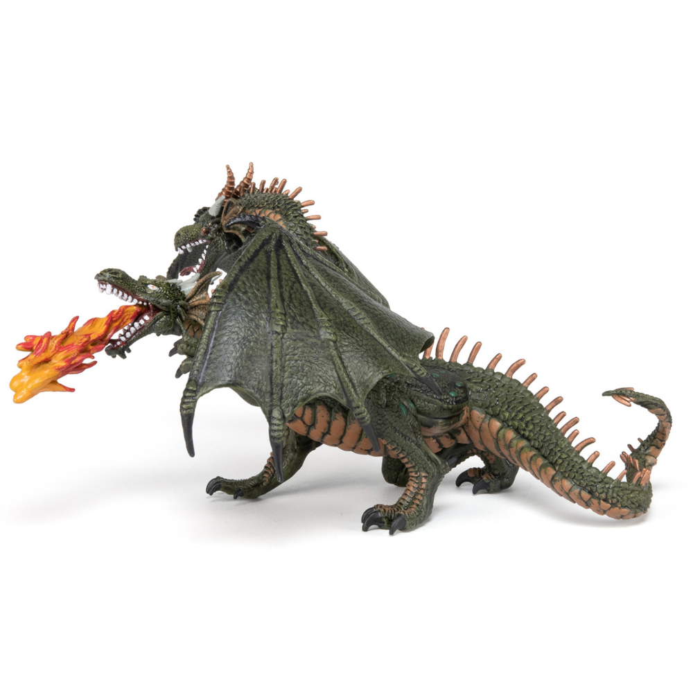 Papo Dragon Two Headed Green