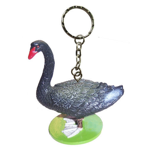 Science and Nature Black Swan Keychain