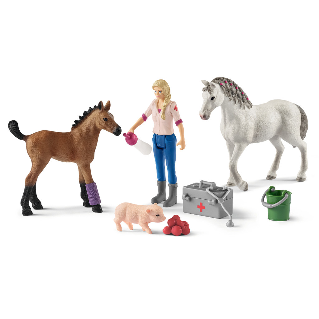 Schleich Vet Visiting Mare and Foal set