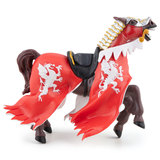 Papo Dragon King Horse Red