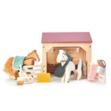 Tender Leaf Toys The Stables horse set view 2