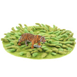 Papoose Grassy Mat with Schleich Tiger (sold separately)