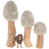 Papoose Trees Winter Set 3pc with CollectA Lion (sold separately)