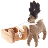 Papoose Felt Reindeer with Sleigh