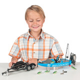 Big Country Toys Bass Boat playset with boy and trailer