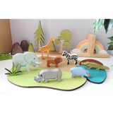 Tender Leaf Toys Wooden Safari Animal Pack 