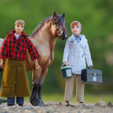 Breyer Traditional Laura Veterinarian with Kit and horse and man