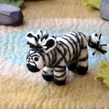 Felt Safari Zebra Toy front left