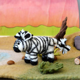 Felt Safari Zebra Toy front left