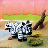 Felt Safari Zebra Toy front right