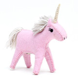 Felt Pink Unicorn Toy