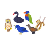 Tara Treasures Australian Animals D Birds of Australia Finger Puppet Set