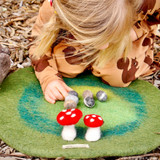 Toadstool Mushroom Play Mat with child playing