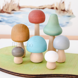 Papoose Wooden Mushrooms Earth MiniZoo