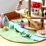 Tara Treasures Spring Play Mat Playscape with fairy house